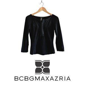 BCBGMaxAzria 3/4 Sleeve Wool Blend Blouse